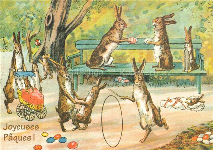 Vermenschlicht Ostern Hasen Issenheim