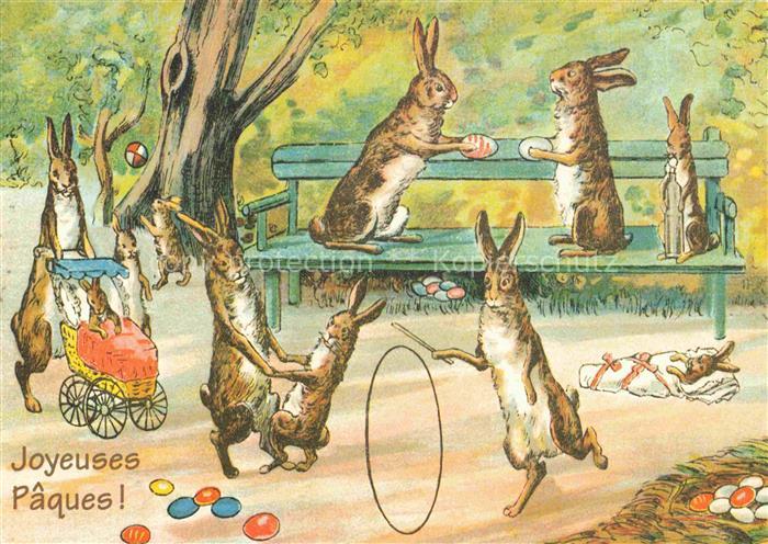 Vermenschlicht Ostern Hasen Issenheim