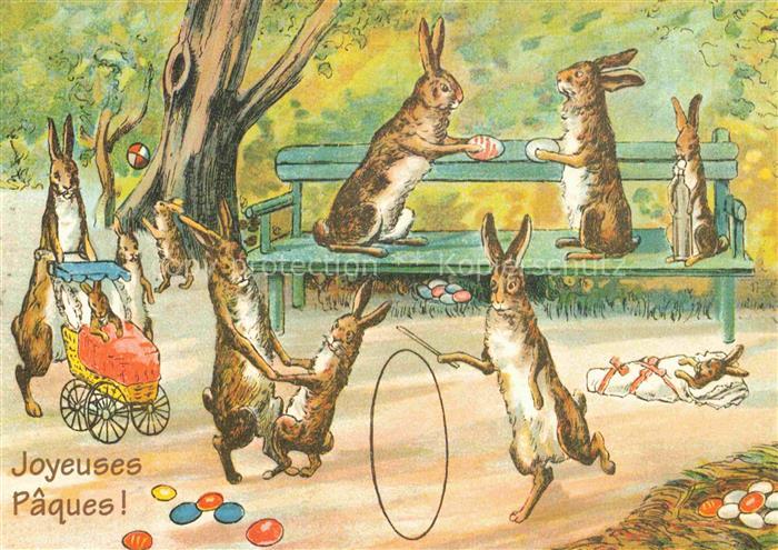 Vermenschlicht Ostern Hasen Issenheim