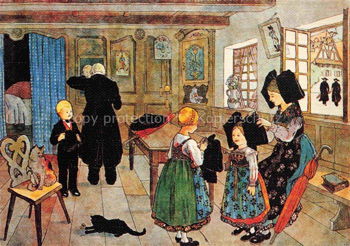 Hansi  Waltz J J Kuenstlerkarte Alsace Elsass Alsace Nous faisons beau pour alle