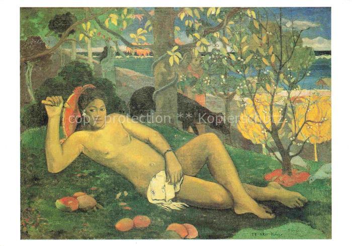 Gauguin Paul Kuenstlerkarte Te arii vahine