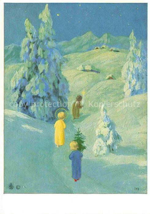 Schoenermark M. Kuenstlerkarte Zu Jedem wird es gehen es ist doch Weihnachten