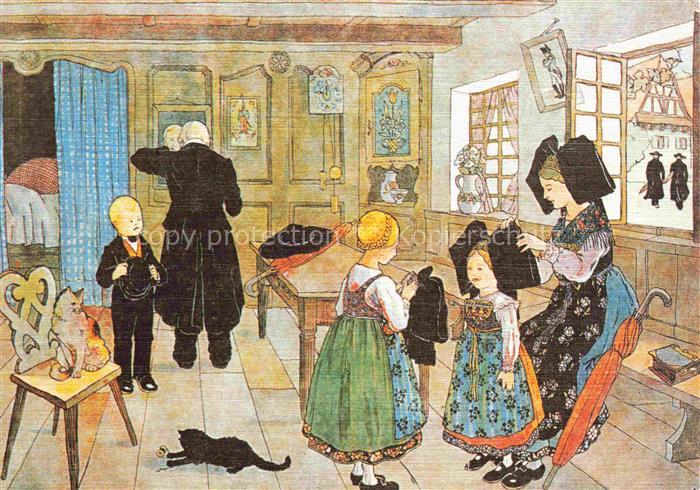 Hansi  Waltz J J Kuenstlerkarte Alsace Elsass Nous faisons beau pour aller visit