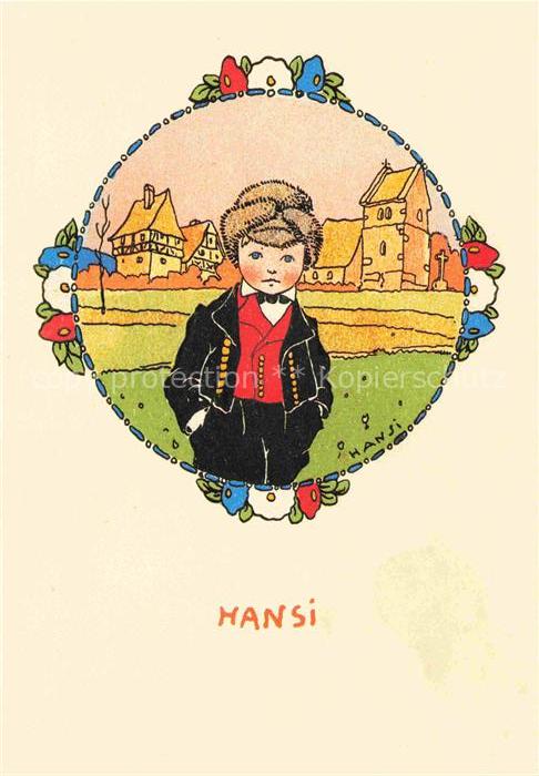 Hansi  Waltz J J Kuenstlerkarte Alsace Elsass Illustrareue Alsasien Colmar