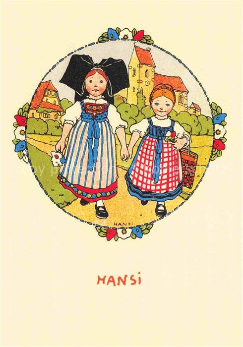 Hansi  Waltz J J Kuenstlerkarte Alsace Elsass Alsace autrefois
