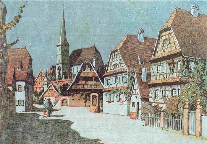 Hansi  Waltz J J Kuenstlerkarte Alsace Elsass Alsace Merveilleuse