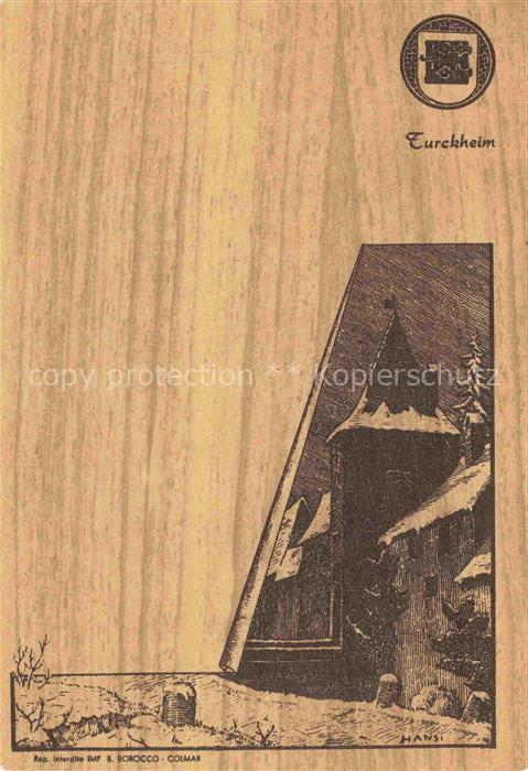 Hansi  Waltz J J Kuenstlerkarte Alsace Elsass Turckheim Tours Alsace