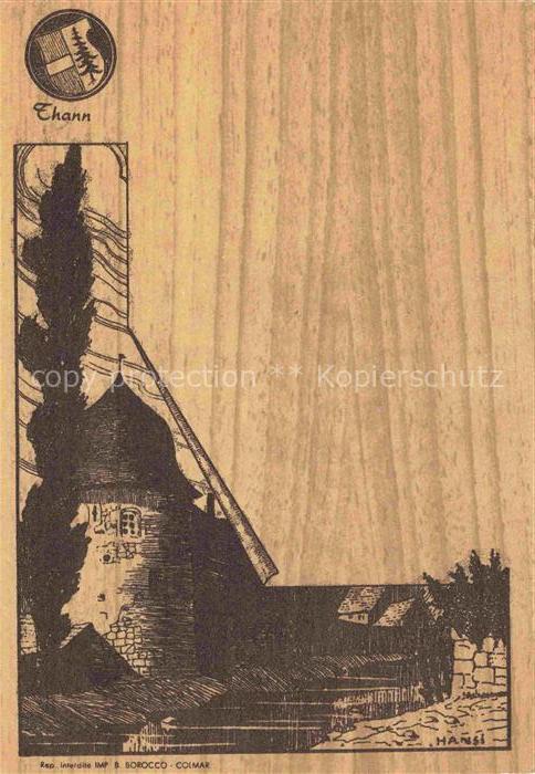 Hansi  Waltz J J Kuenstlerkarte Alsace Elsass Thann