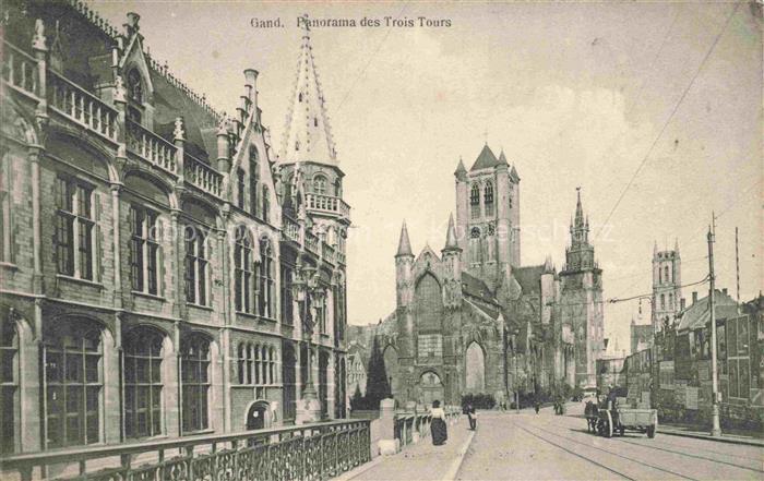 Gand  GENT Belgie Panorama des Trois Tours