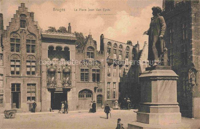 Bruges  BRUGGE Belgie Place Jean Van Eyck Monument