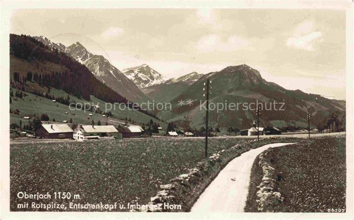 Oberjoch Bad Hindelang Panorama Blick gegen Rotspitze Entschenkopf Imberger Horn