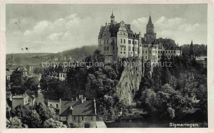 Sigmaringen BW Panorama Blick zum Schloss