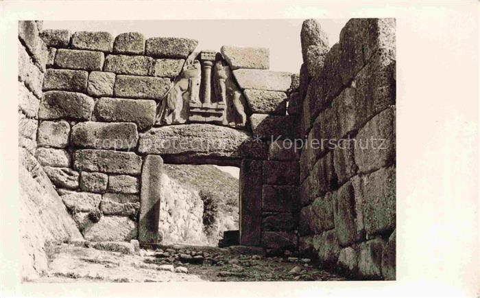Mycenae Mycenes Mykene Greece Lionesses gate Ruinen Antike Staette