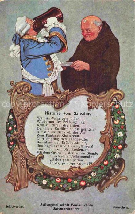 Muenchen Bayern Historie vom Salvator Paulanerbraeu Salvatorbrauerei Getraenke K