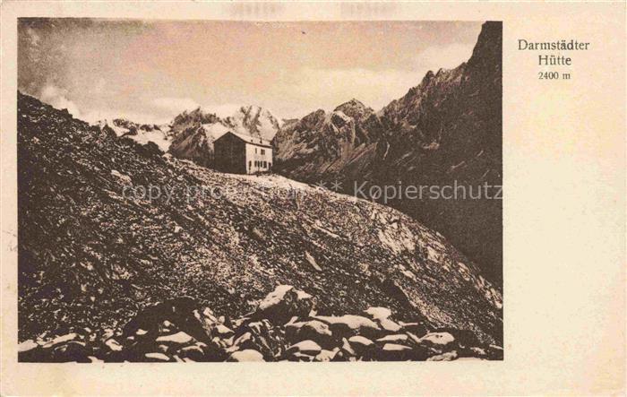 Darmstaedterhuette 2380m Moostal Pians Tirol AT Berghaus Verwallgruppe