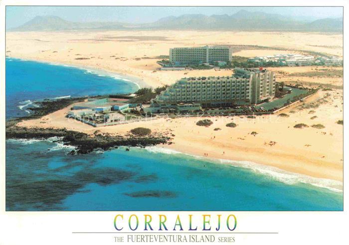 Corralejo Fuerteventura ES Hoteles Tres Islas y Oliva Beach vista aérea