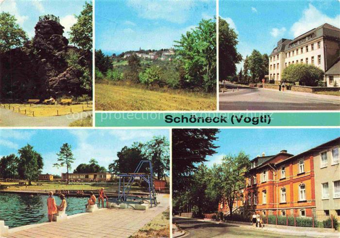 Schoeneck Vogtland Alter Soell Teilansicht Krankenhaus Freibad Kinderkurheim