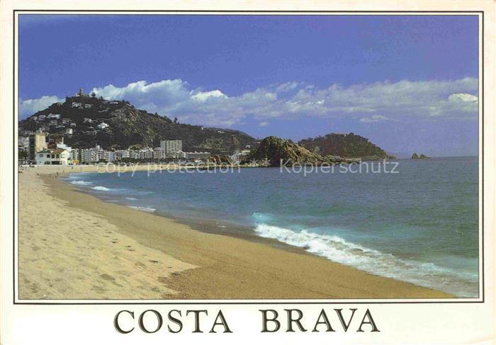 BLANES Costa Brava ES Kuestenpanorama Strand