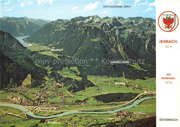 Jenbach Tirol AT Panorama Blick gegen Rofangebirge Achensee