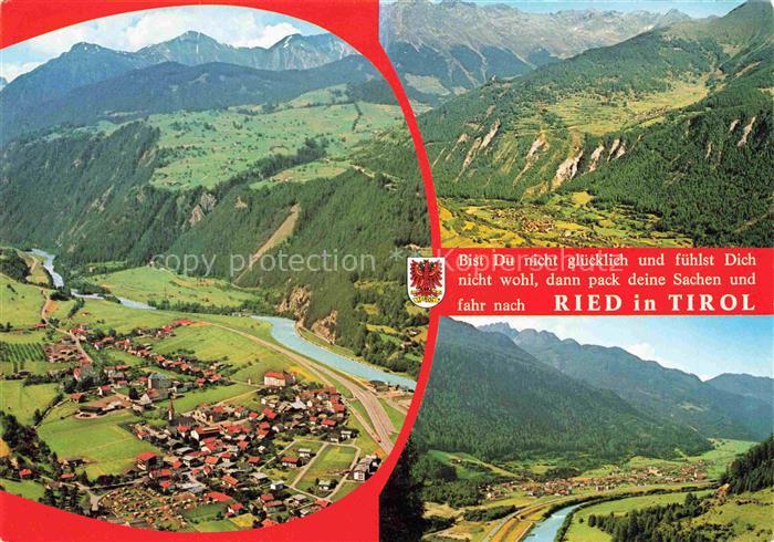 Ried Tirol AT Fliegeraufnahmen Panorama Blick ins Tal