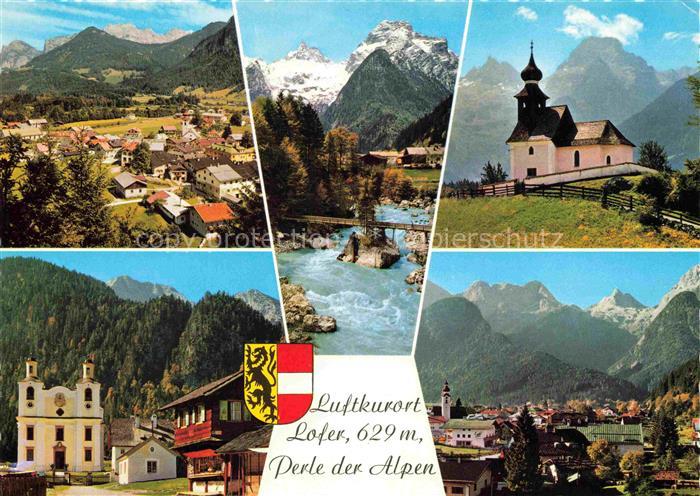 Lofer AT Panorama Blick gegen Reiter Alpe Teufelssteg Steinberge Auer Kirchlein