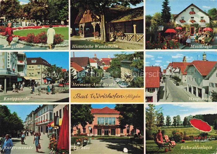 BAD WoeRISHOFEN Kurgarten Kneippstrasse Kurpromenade Historische Wandelbahn Herm