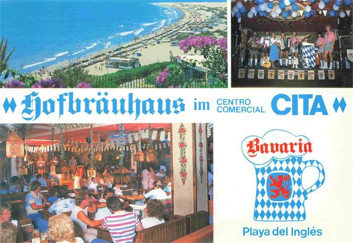 Playa del Ingles Gran Canaria ES Hofbraeuhaus im Cita Gastraum Livemusik Panoram