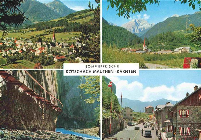 Mauthen Koetschach-Mauthen Kaernten AT Panorama Sommerfrische Ortsansicht Partie
