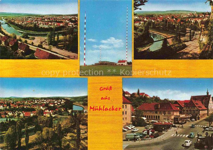 Muehlacker Panorama Teilansichten Sender