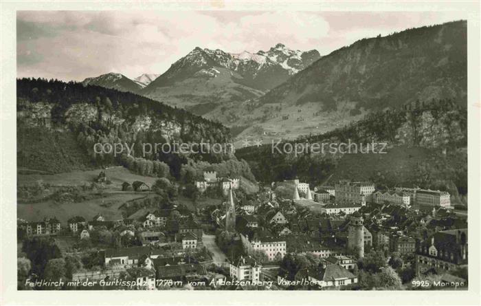 Feldkirch  Vorarlberg AT mit Gurtispitze vom Ardetzenberg aus gesehen