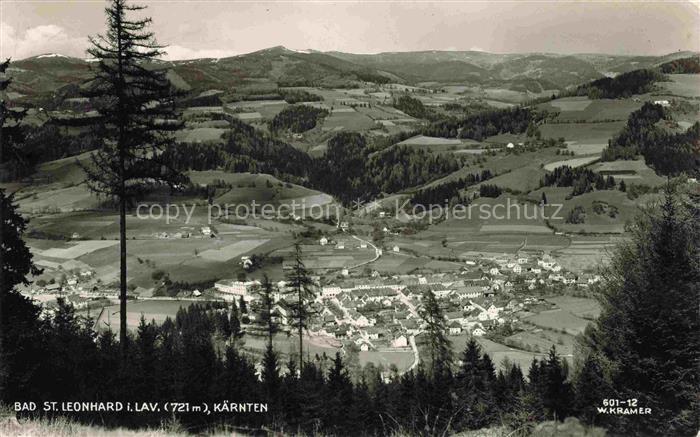 Bad St Leonhard Lavanttal Kaernten AT Panorama Blick ins Tal