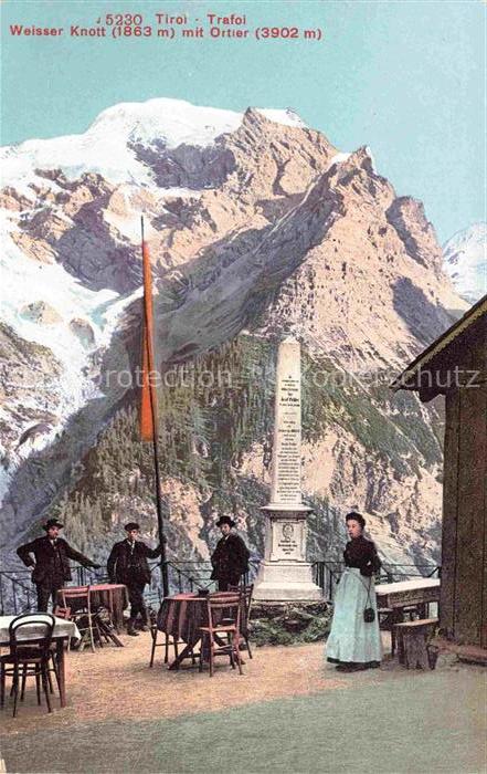 Trafoi Stilfs Suedtirol IT Weisser Knott mit Ortler