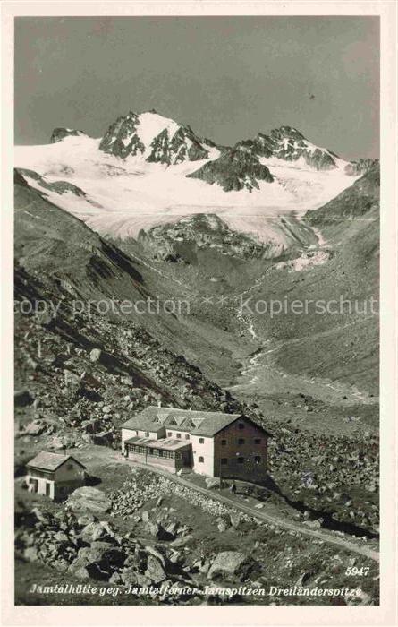Jamtalhuette 2165m Sivretta AT Berghuette Jamtalferner Jamspitzen Dreilaenderspi