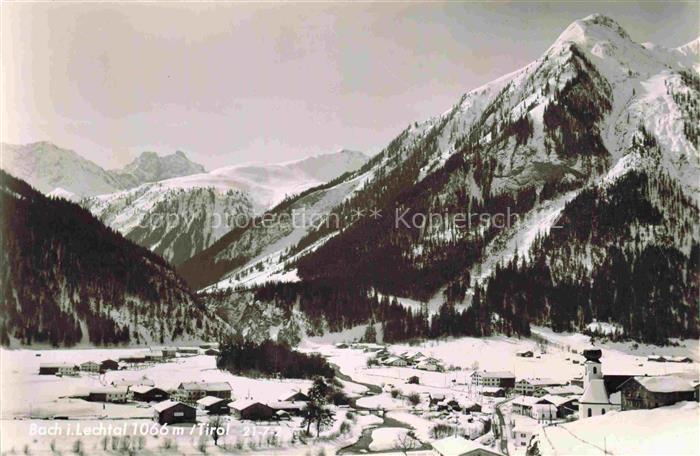 Bach Lechtal Tirol AT Winterpanorama