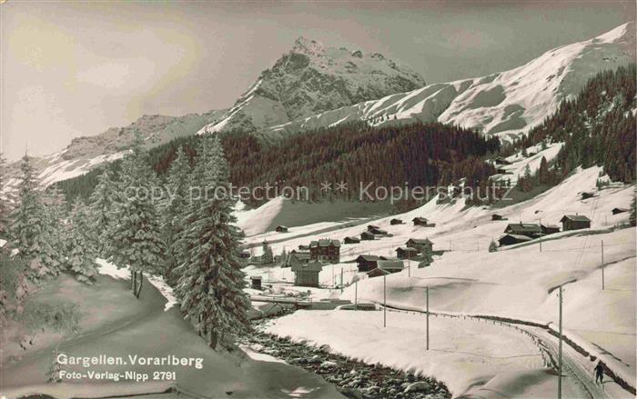 Gargellental Vorarlberg AT Winterpanorama Wintersportplatz Alpen