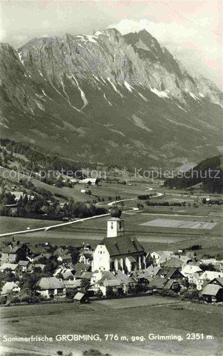 Groebming Steiermark AT Panorama Blick gegen Grimming Sommerfrische