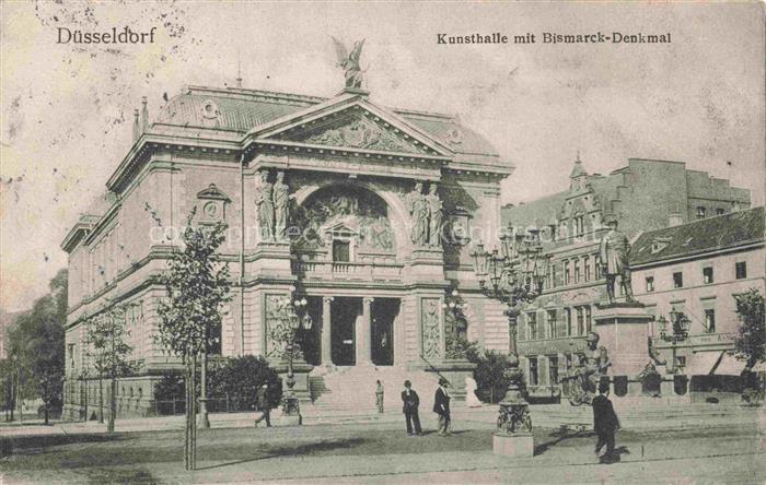 DuessELDORF  CITY Kunsthalle mit Bismarck-Denkmal