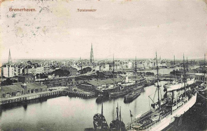BREMERHAVEN Nordsee Totalansicht Hafen