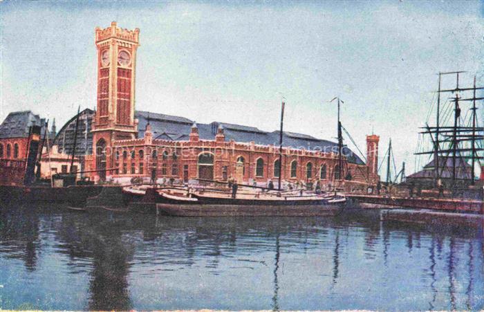 OSTENDE Oostende West-Vlaanderen Belgie La gare Kuenstlerkarte