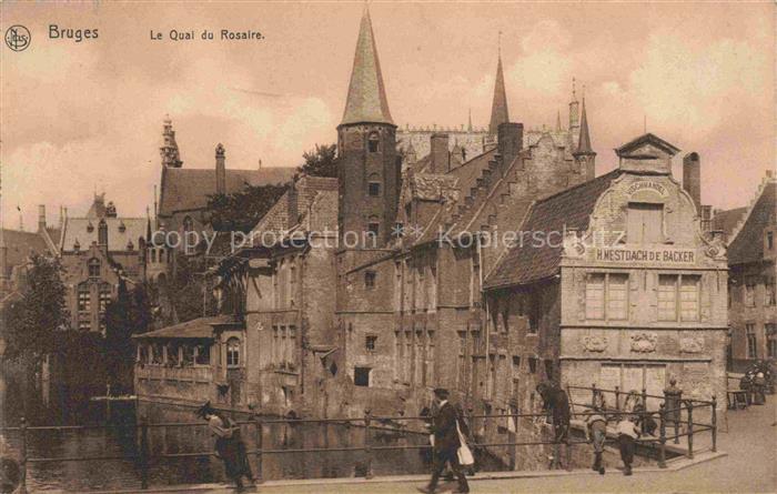 Bruges  BRUGGE Belgie Le Quai du Rosaire