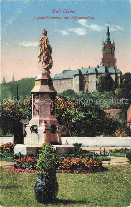 Bad Cleve KLEVE Lohengrindenkmal mit Schwanenberg Feldpost
