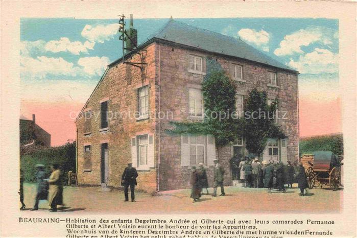 Beauraing Belgie Habitation des enfants Degeimbre Andrée et Gilberte