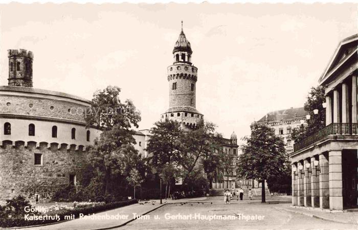 GoeRLITZ  Sachsen Kaisertrutz mit Reichenbacher Turm und Gerhart-Hauptmann-Theat