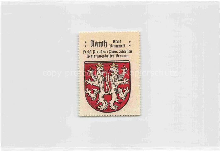 Kanth Canth Katy Wroclawskie WROCLAW Breslau PL Freistaat Preussen Provinz Schle