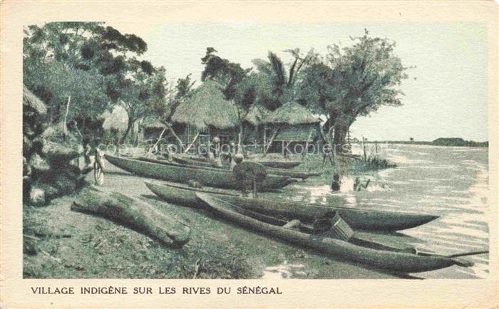 Senegal Village indigène sur les Rives du Sénégal
