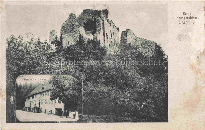 Hohengeroldseck Ruine Seelbach BW Ruine Wirtschaft zum Loewen Feldpost