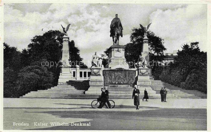 Breslau WROCLAW PL Kaiser Wilhelm Denkmal Reiterstandbild