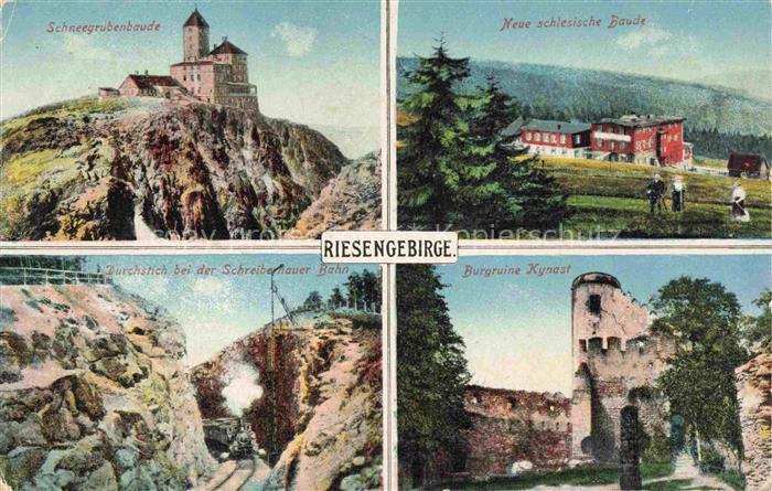 Schneekoppe Snezka CZ Schneegrubenbaude Schreiberhauser Bahn Dampflokomotive Neu