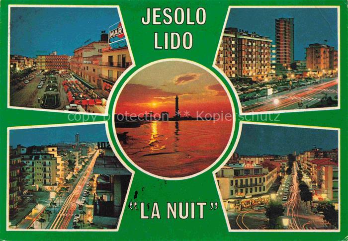 Jesolo Lido Iesolo Veneto IT la nuit Teilansichten Sonnenuntergang