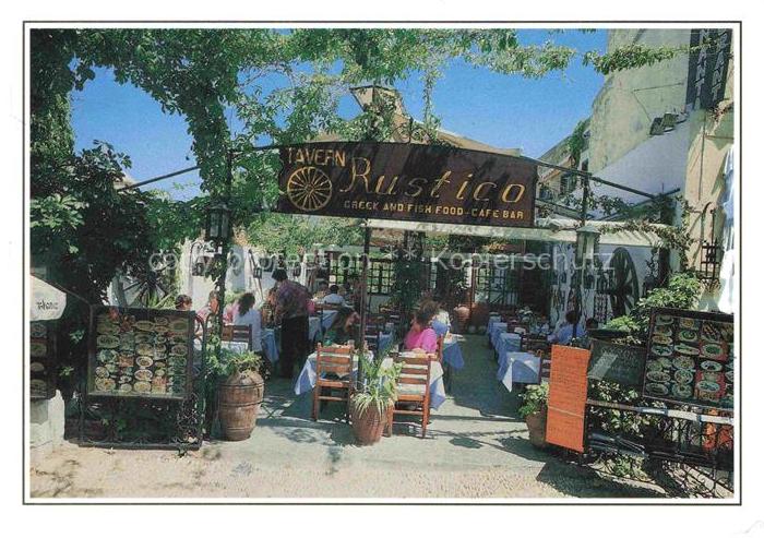 RHODOS Rhodes Greece Tavern Rustico